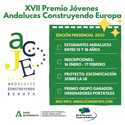 XVII Edición: Premio Escolar de la Red de Información Europea de Andalucía Jóvenes Andaluces Construyendo Europa