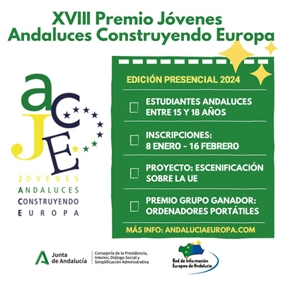 XVIII Edición del Premio Escolar JÓVENES ANDALUCES CONSTRUYENDO EUROPA-JACE