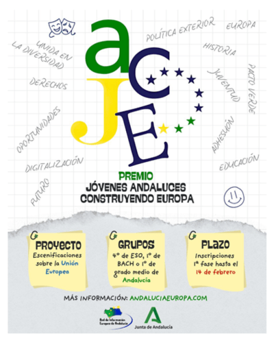 XIX Edición del Premio Escolar de la Red de Información Europea de Andalucía 2025 JÓVENES ANDALUCES CONSTRUYENDO EUROPA – JACE