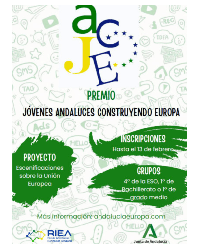 XX Edición del Premio Escolar “Jóvenes Andaluces Construyendo Europa” (JACE 2026) XX Edición del Premio Escolar “Jóvenes Andaluces Construyendo Europa” (JACE 2026)